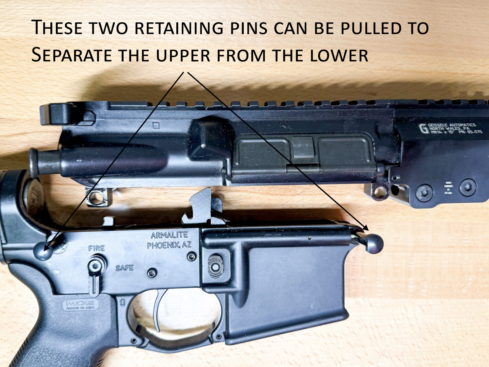 Here's how you separate your upper from your lower on your AR-15.