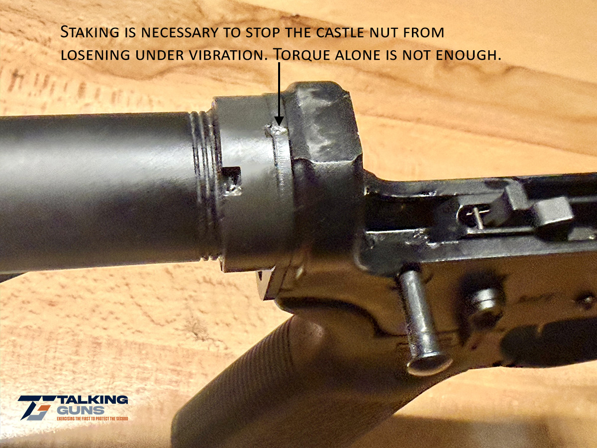 Stake the castle nut on your AR-15. Never skip this.